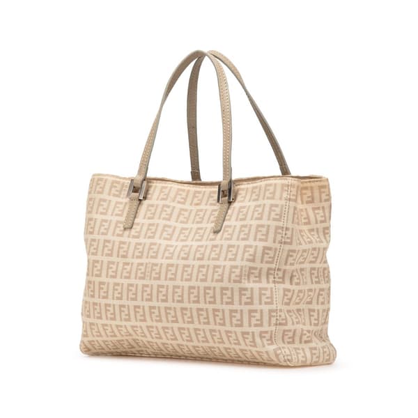 Pre-owned Fendi Zucchino Canvas Tote Brown