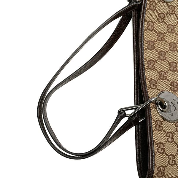 Pre-owned Gucci GG Canvas Eclipse Tote Brown