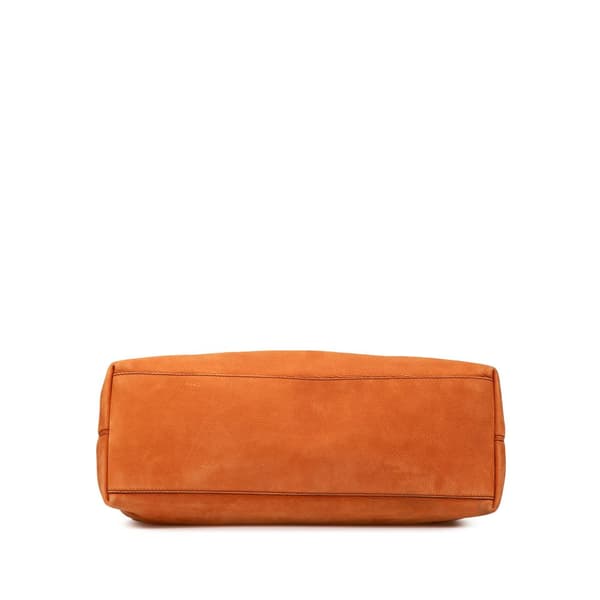 Pre-owned Gucci Medium Nubuck Leather Soho Chain Tote Orange