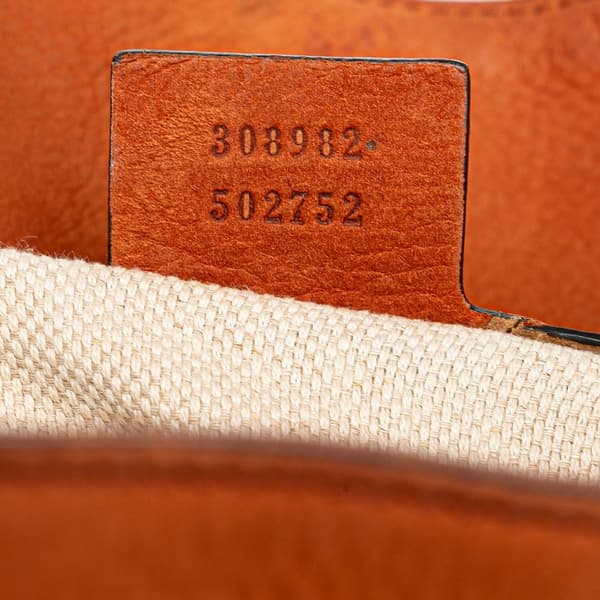 Pre-owned Gucci Medium Nubuck Leather Soho Chain Tote Orange