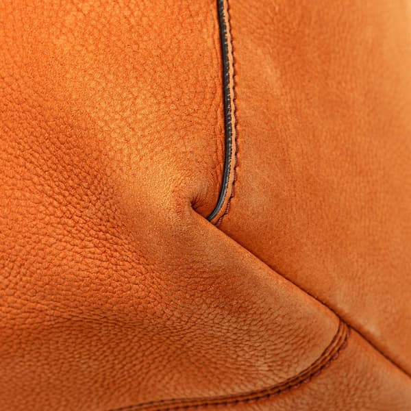 Pre-owned Gucci Medium Nubuck Leather Soho Chain Tote Orange