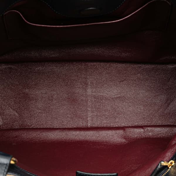 Pre-owned Gucci Medium Canvas Horsebit 1955 Tote Brown