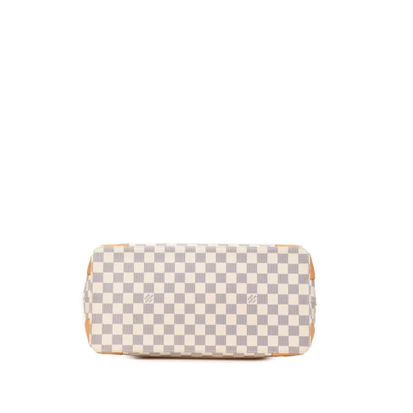 Pre-owned Louis Vuitton Damier Azur Hampstead MM White