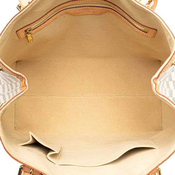 Pre-owned Louis Vuitton Damier Azur Hampstead MM White