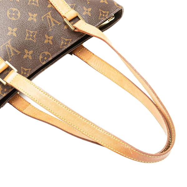 Pre-owned Louis Vuitton Monogram Cabas Piano Brown
