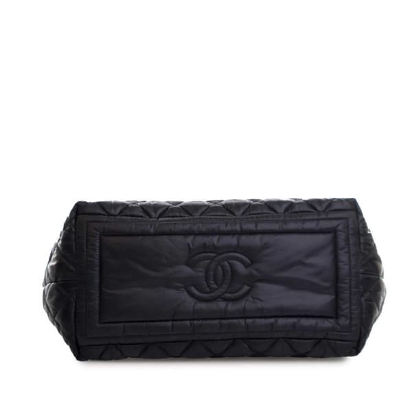 Pre-owned Chanel Small Quilted Nylon Coco Cocoon Tote Black