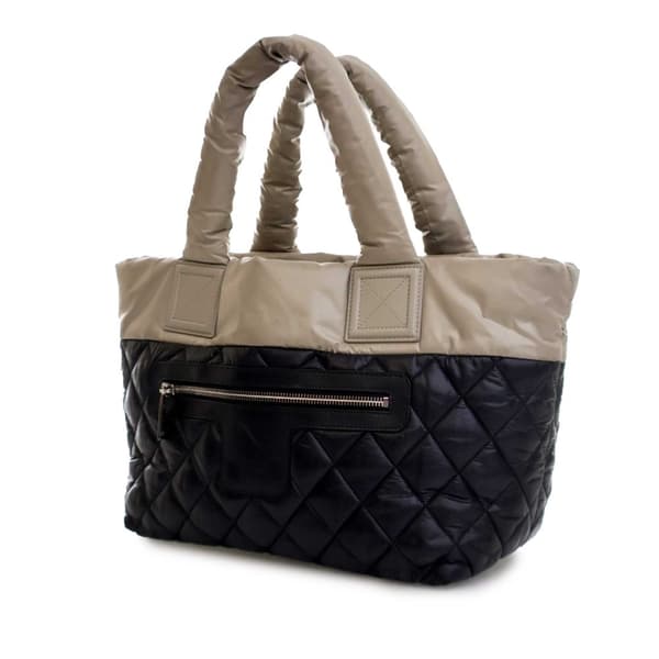 Pre-owned Chanel Small Quilted Nylon Coco Cocoon Tote Black