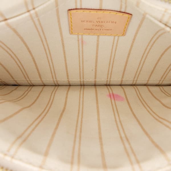 Pre-owned Louis Vuitton Damier Azur Neverfull MM White