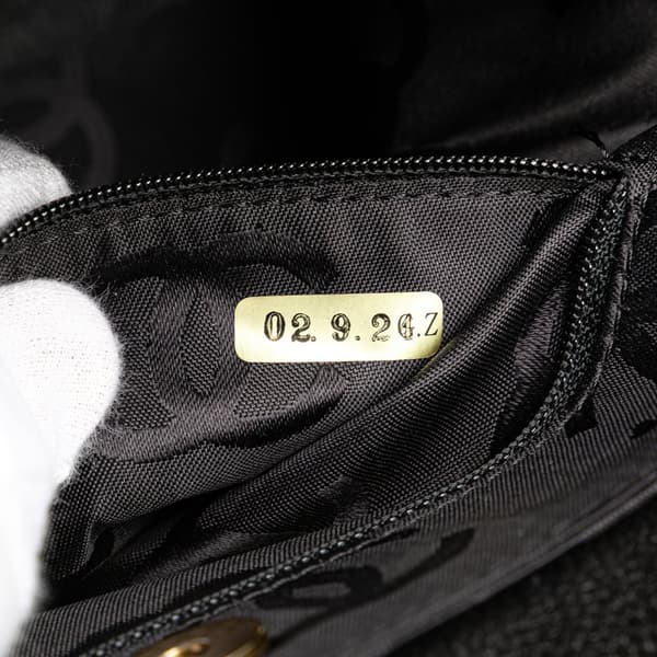 Pre-owned Chanel CC Suede Caviar Stitched Tote Black
