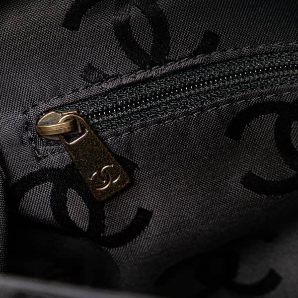 Pre-owned Chanel CC Suede Caviar Stitched Tote Black
