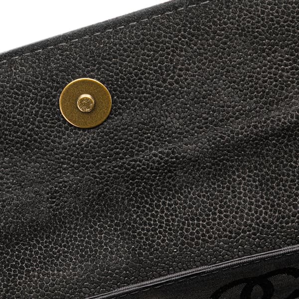Pre-owned Chanel CC Suede Caviar Stitched Tote Black
