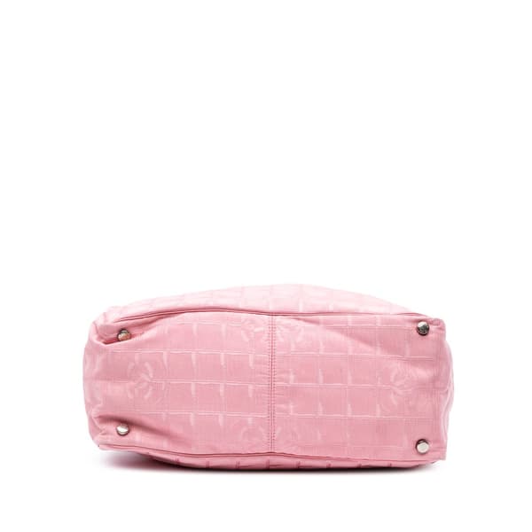 Pre-owned Chanel New Travel Line Nylon Tote Pink