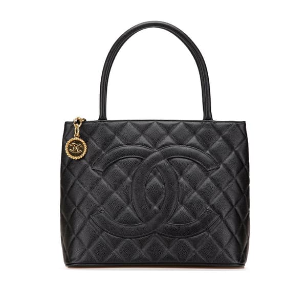 Pre-owned Chanel Caviar Medallion Tote Black