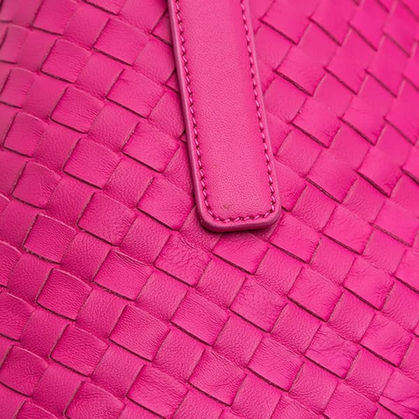 Pre-owned Bottega Veneta Large Nappa Intrecciato Cesta Tote Pink