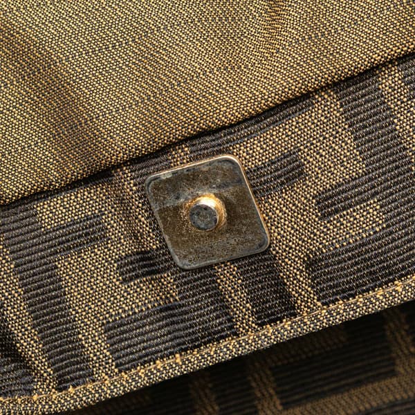 Pre-owned Fendi Small Zucca Canvas Twins Tote Brown