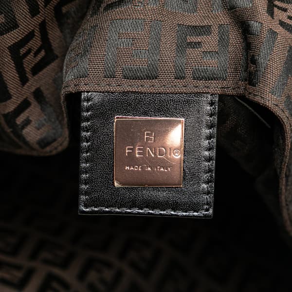 Pre-owned Fendi Zucchino Canvas Tote Brown