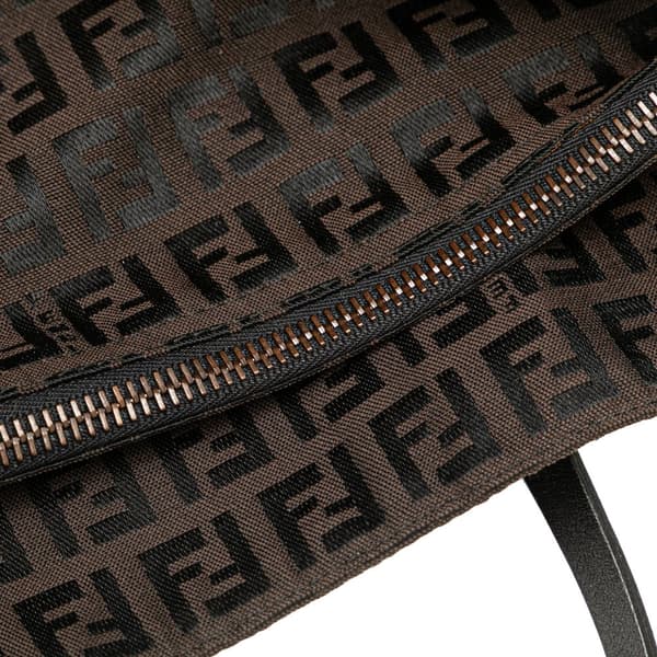 Pre-owned Fendi Zucchino Canvas Tote Brown