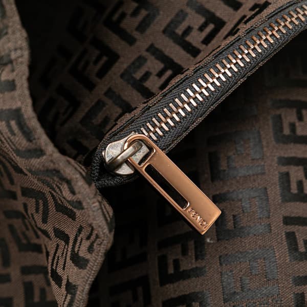 Pre-owned Fendi Zucchino Canvas Tote Brown