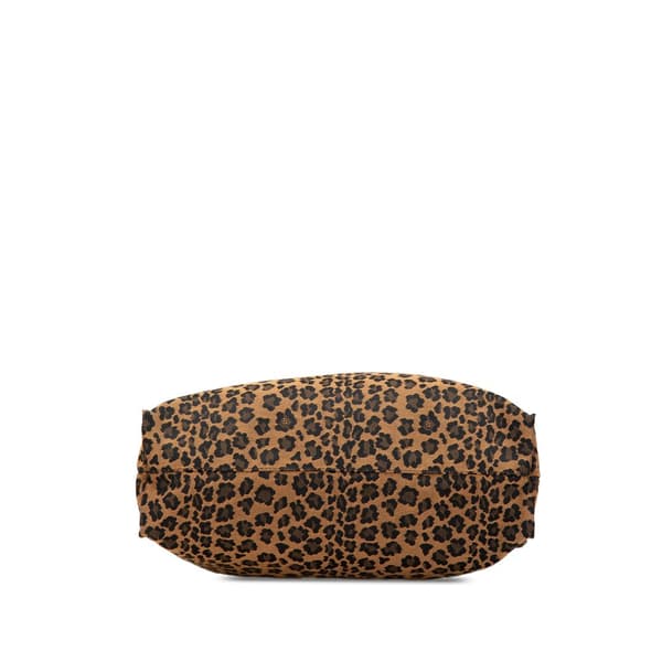 Pre-owned Fendi Leopard Print Canvas Tote Brown