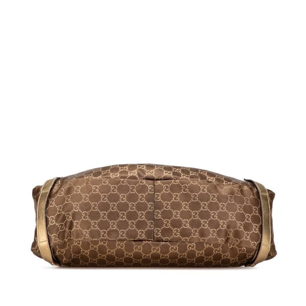 Pre-owned Gucci GG Canvas Abbey D Ring Tote Brown