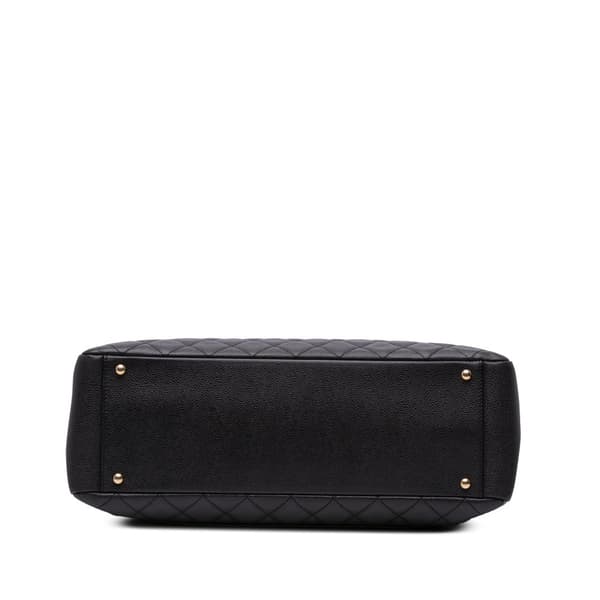 Pre-owned Chanel Caviar Grand Shopping Tote XL Black