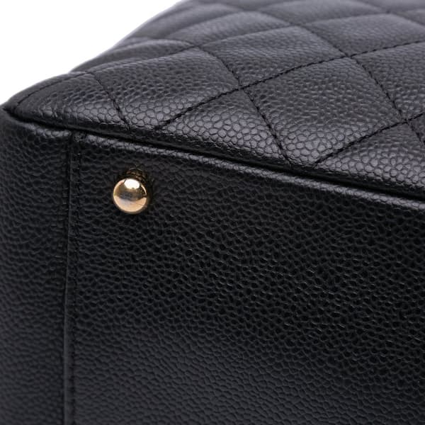 Pre-owned Chanel Caviar Grand Shopping Tote XL Black