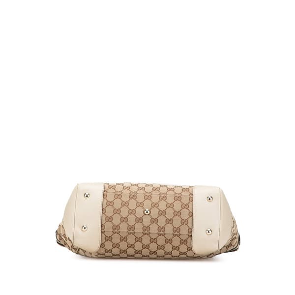 Pre-owned Gucci GG Canvas Mayfair Tote Brown
