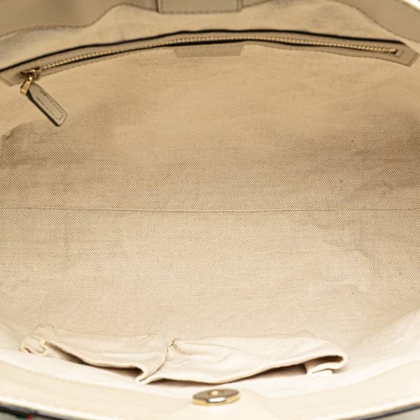 Pre-owned Gucci GG Canvas Mayfair Tote Brown