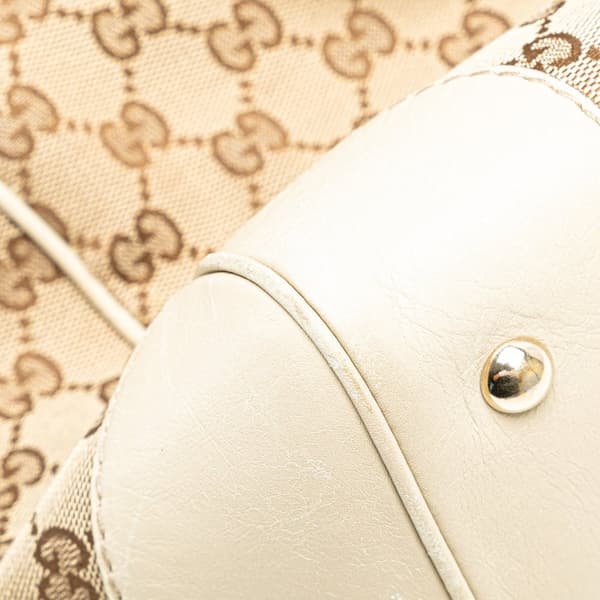 Pre-owned Gucci GG Canvas Mayfair Tote Brown