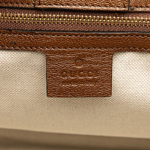 Pre-owned Gucci GG Canvas Horsebit 1955 Tote Brown