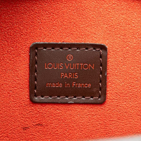 Pre-owned Louis Vuitton Damier Ebene Venice Sac Plat GM Brown