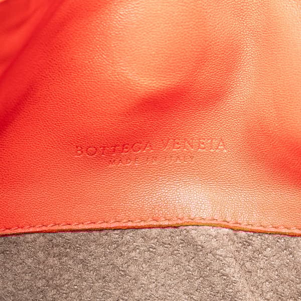 Pre-owned Bottega Veneta Nappa Intrecciato Parachute Tote Red