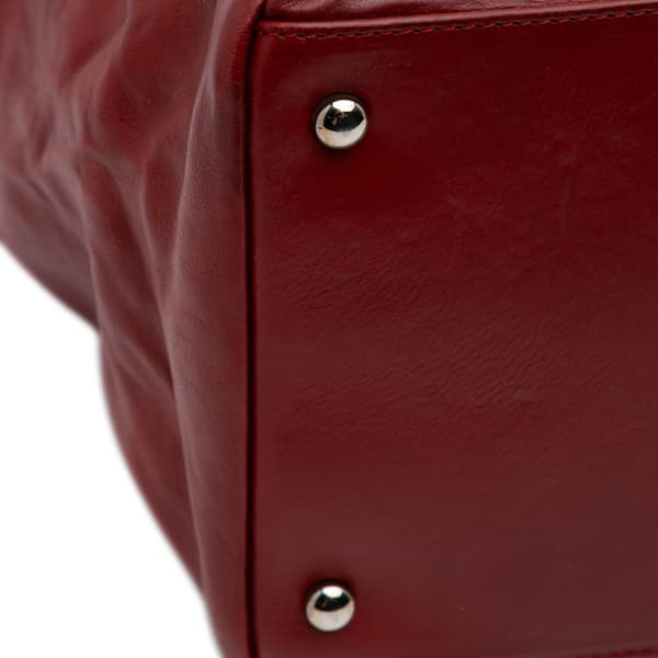 Pre-owned Chanel Calfskin On The Bund Tote Red