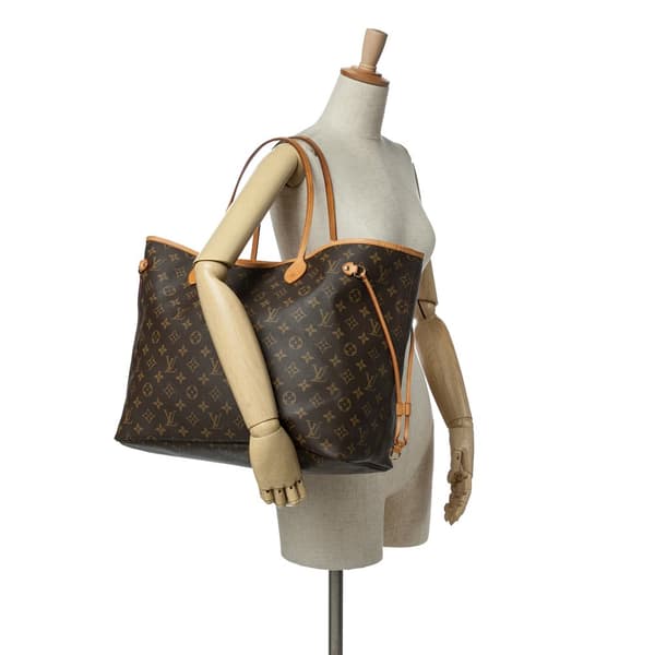 Pre-owned Louis Vuitton Monogram Neverfull GM Brown