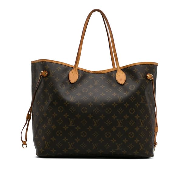 Pre-owned Louis Vuitton Monogram Neverfull GM Brown