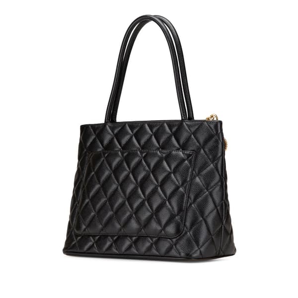 Pre-owned Chanel Caviar Medallion Tote  Black