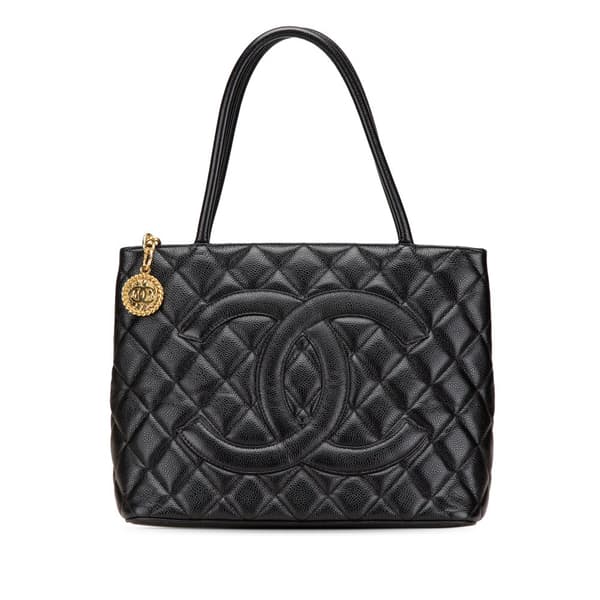 Pre-owned Chanel Caviar Medallion Tote Black