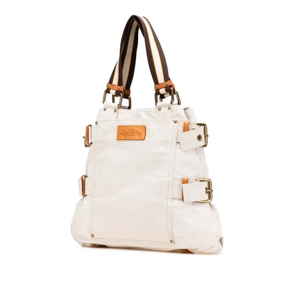Pre-owned Louis Vuitton Cruise Line Globe Shopper Tote MM Brown