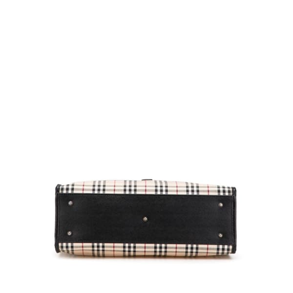 Pre-owned Burberry House Check Canvas Tote Brown