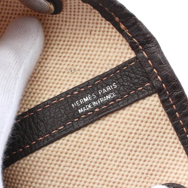 Pre-owned Hermès Toile and Negonda Garden Party 36 Brown