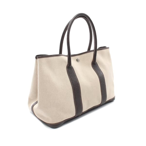 Pre-owned Hermès Toile and Negonda Garden Party 36 Brown