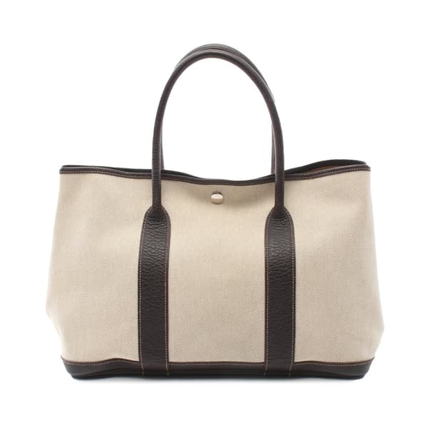 Pre-owned Hermès Toile and Negonda Garden Party 36 Brown