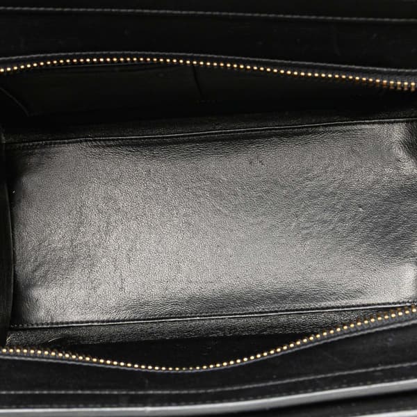 Pre-owned Celine Mini Tricolor Leather Luggage Tote White