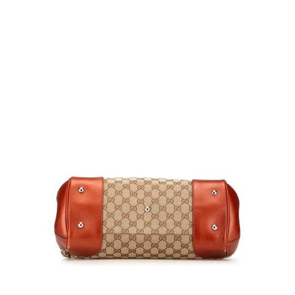 Pre-owned Gucci GG Canvas Mayfair Tote Brown