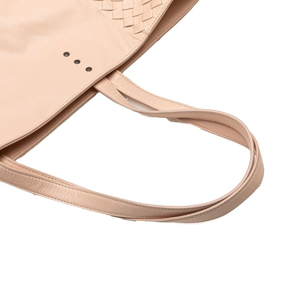 Pre-owned Bottega Veneta Leather Intrecciato Tote Pink