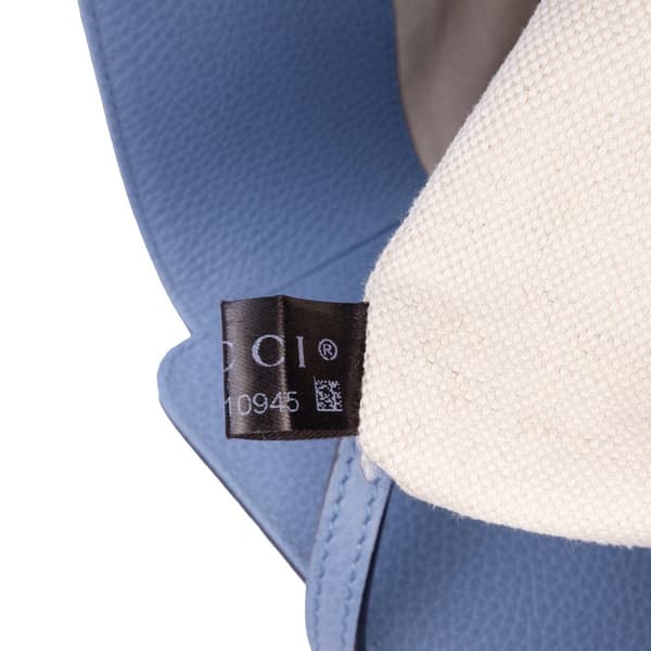 Pre-owned Gucci Medium Leather Swing Tote Blue