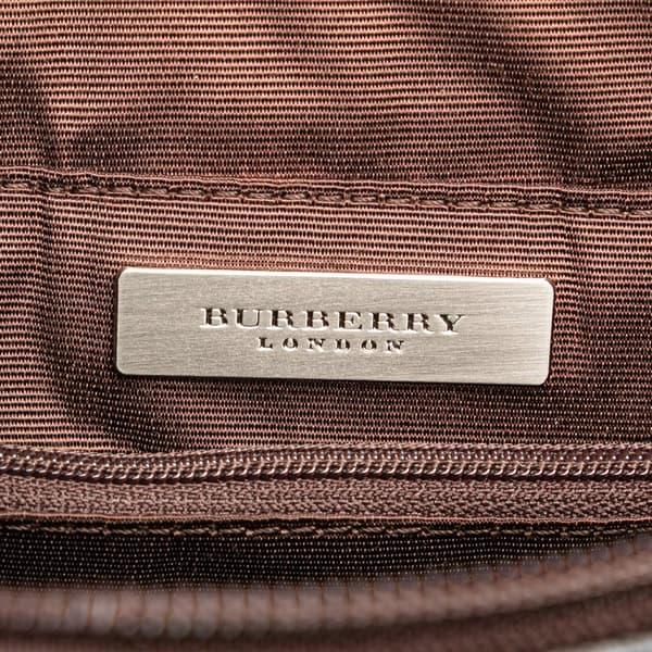 Pre-owned Burberry Leather and Suede Stitch Tote Brown