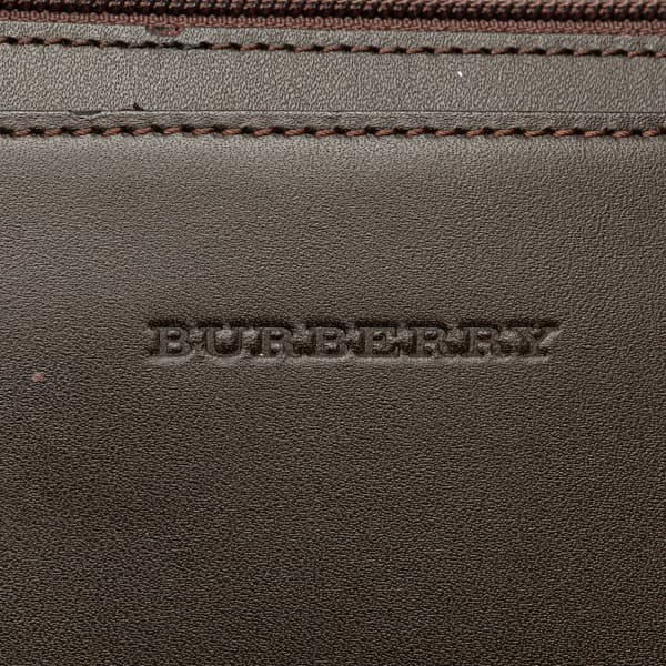 Pre-owned Burberry Leather and Suede Stitch Tote Brown