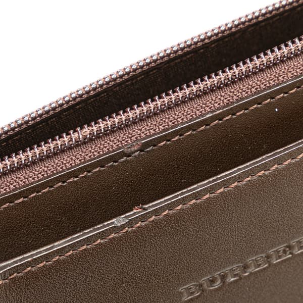 Pre-owned Burberry Leather and Suede Stitch Tote Brown