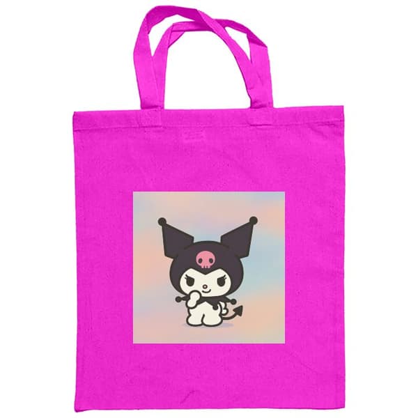 Indkøbstaske i Stof | Praktisk Mulepose Kawaii Sanrio Kuromi